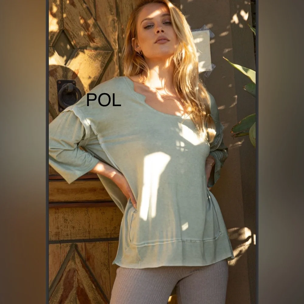 BP215-9💚NEW! POL perfect in Mint Asymmetrical Tunic designed2stun on casual days - Picture 6 of 11